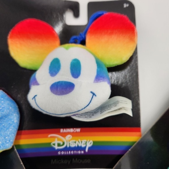 Set Of Three
Disney 
Rainbow Collection 
Minnie Mouse Plush
Mickey Mouse
Stitch - Picture 3 of 5